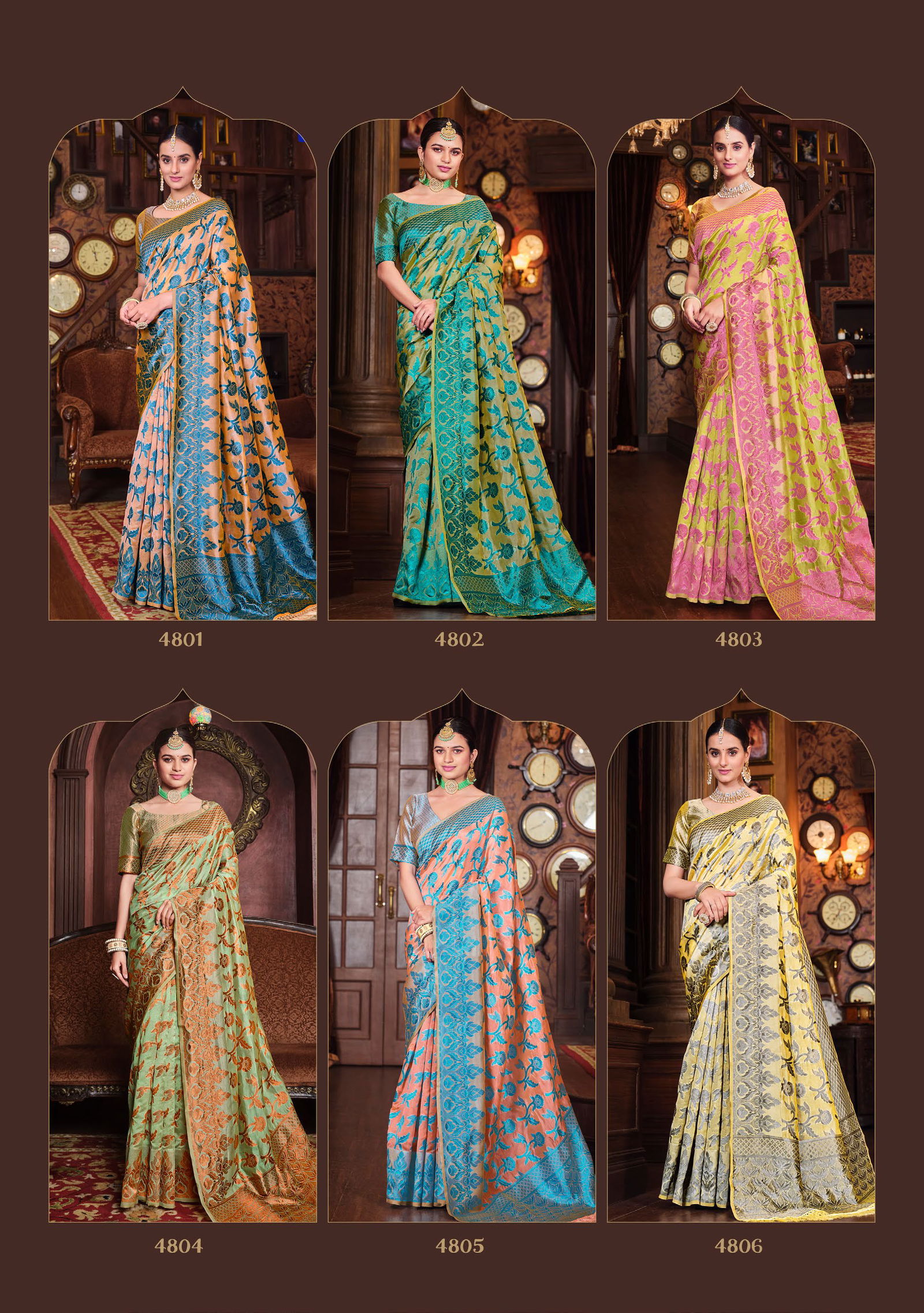 Silk Soundarya By Siddharth 4801-4806 Wedding Sarees Catalog